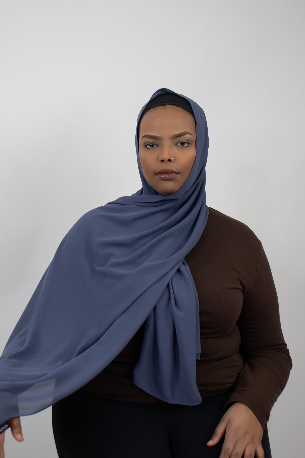PREMIUM CHIFFON HIJAB Slate Blue