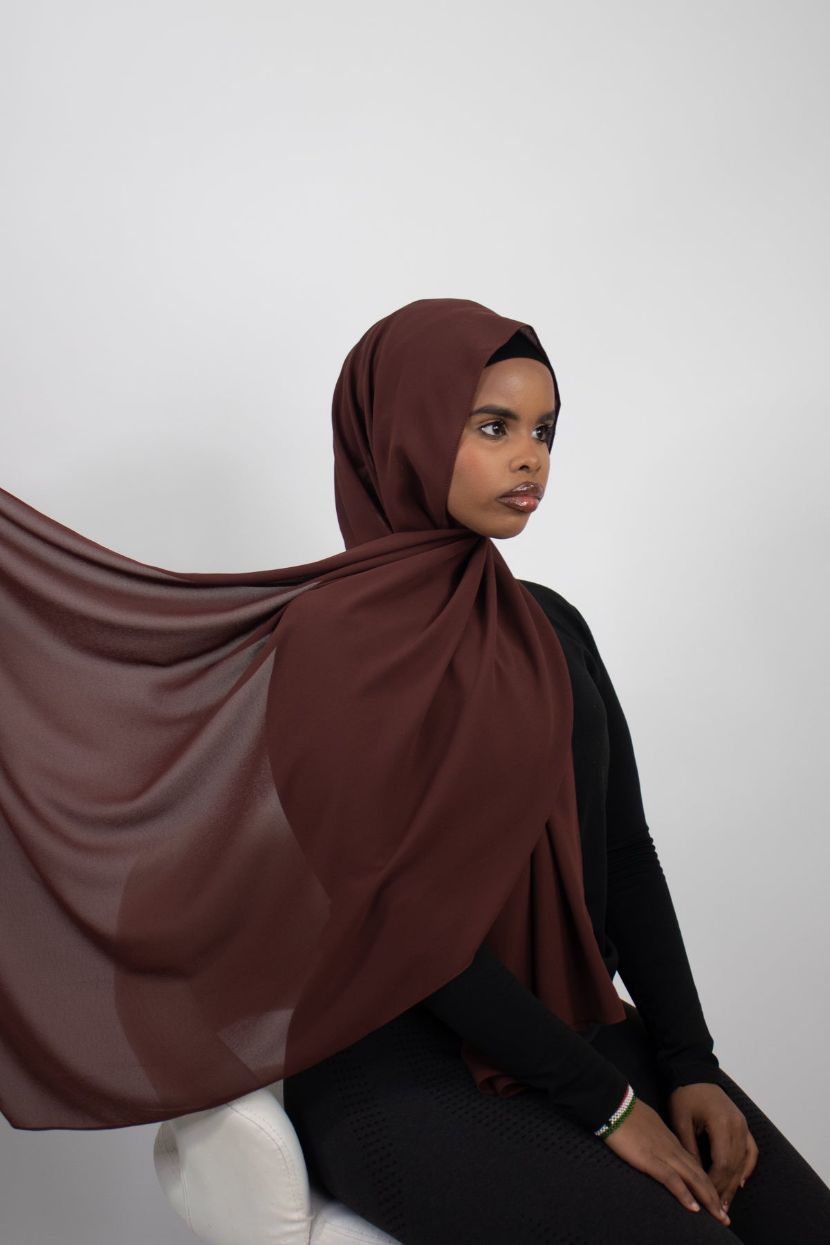 PREMIUM CHIFFON HIJAB Mahogany Brown