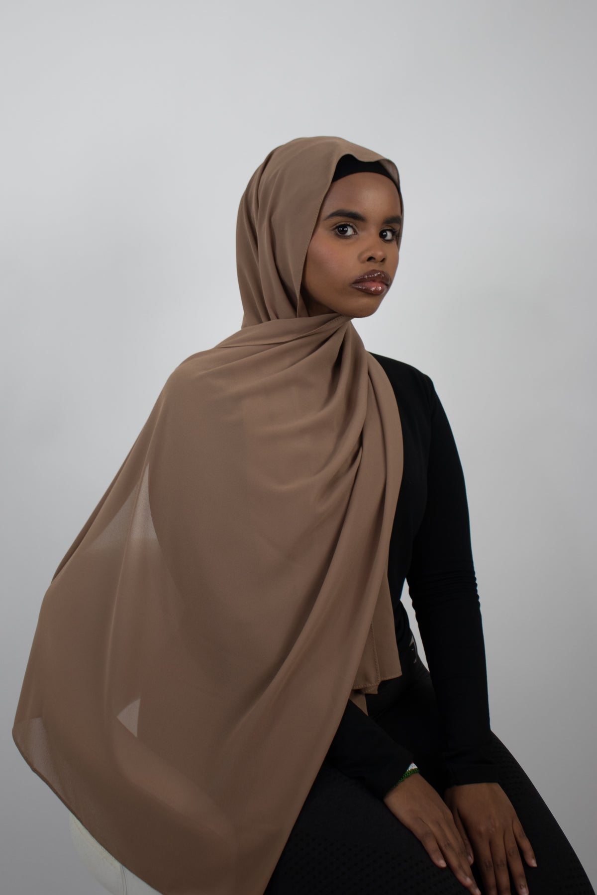 PREMIUM CHIFFON HIJAB  Mocha Taupe