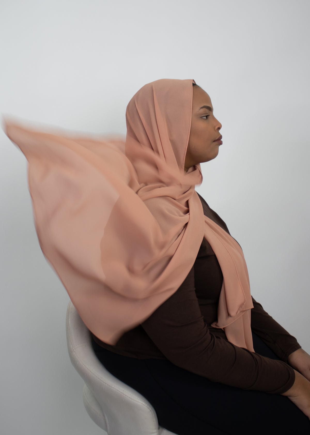 PREMIUM CHIFFON HIJAB  Peach Nude