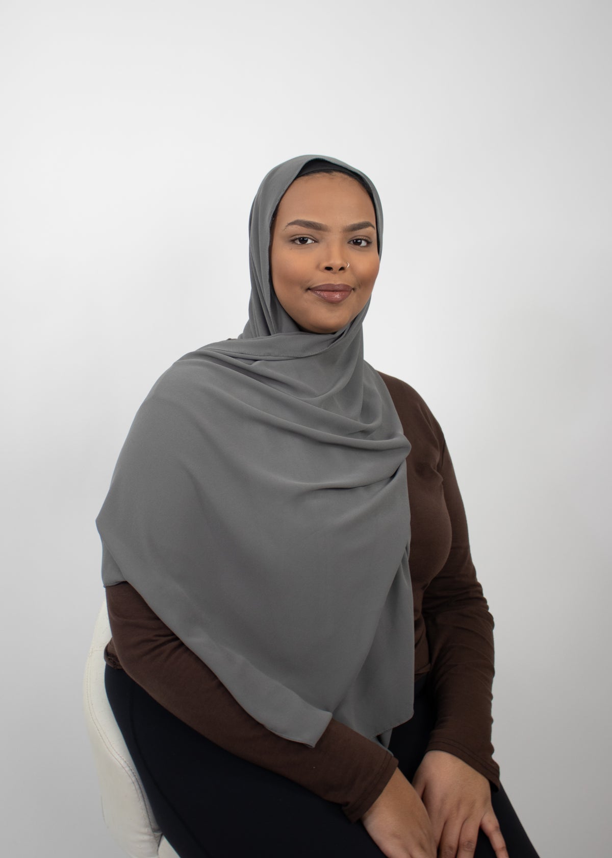 PREMIUM CHIFFON HIJAB Steel Gray