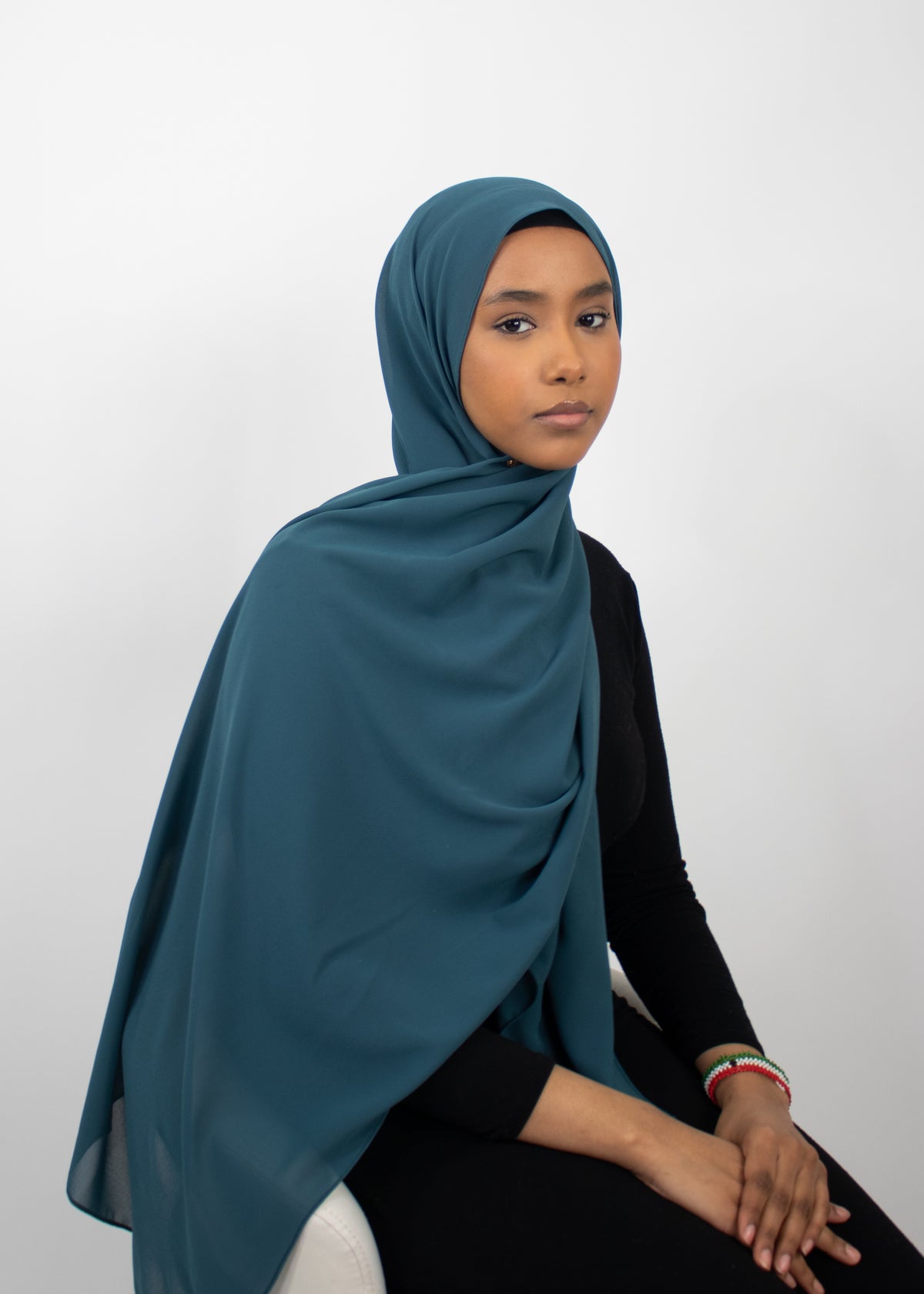 PREMIUM CHIFFON HIJAB Petrol Blue